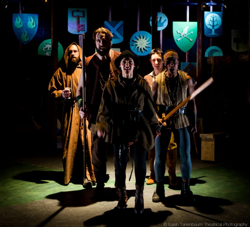 Flux Theatre Ensemble presents MARIAN, OR, THE TRUE TALE OF ROBIN HOOD by Adam Szymkowicz, directed by Kelly O'Donnell, at The New Ohio, photo by Isaiah Tanenbaum Theatrical Photography