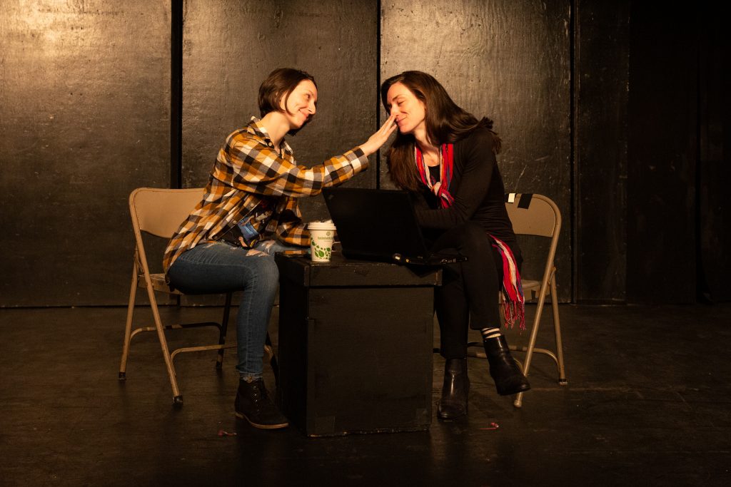 FRIGID New York and Hub Theatrical present CC: YOU IN HELL! written by Mark Levy, directed by Janet Bentley, in the 2019 FRIGID Festival at The Kraine Theater, photo by Arin Sang-urai
