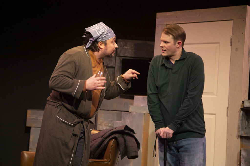 The Chain Theatre presents Keith Huff's GARBAGEMAN, directed by Greg Cicchino, featuring Kirk Gostkowski and Deven Anderson, photo by David Zayas, Jr.