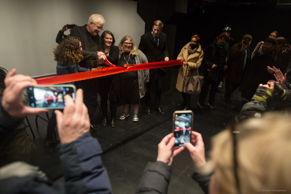 Ribbon cutting at The West Village Rehearsal Co-Op, photo by Jody Christopherson
