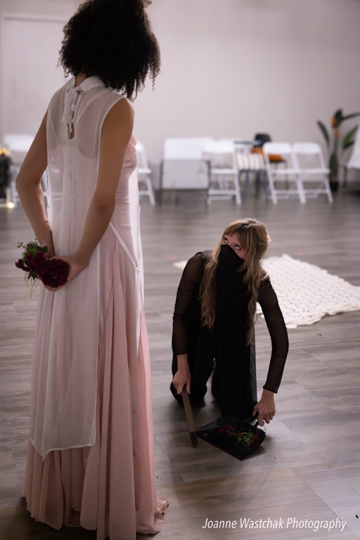 Frayed Knot Collective presents HELEN IN HER HOMELAND, written by Alexandra Haddad, directed by Jessica Wastchak, at Loft Story Brooklyn, photo by @jowastchak